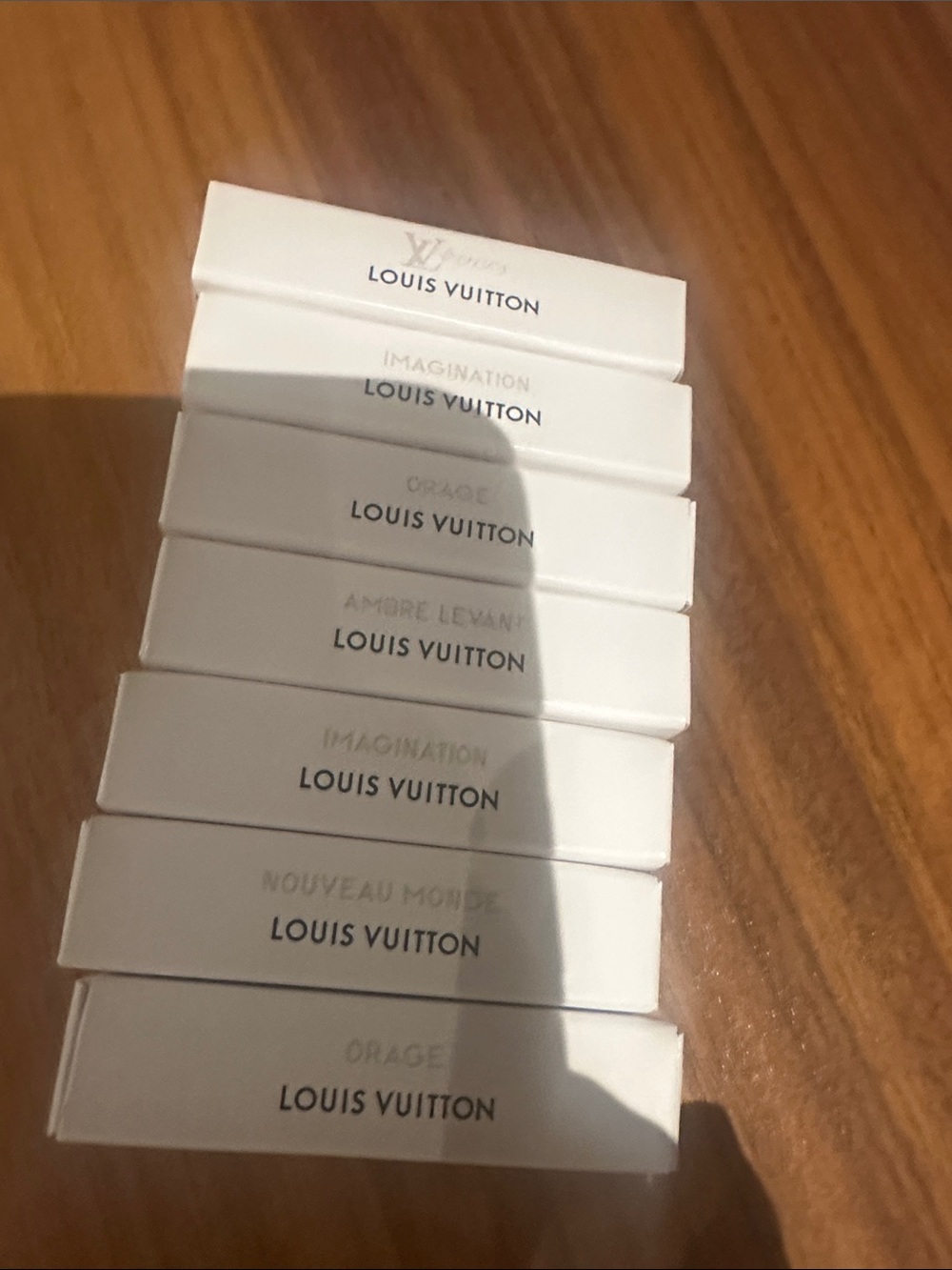 Louis Vuitton set of 7 fragrance Sample Stack